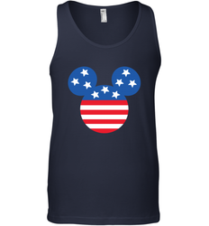 Disney Mickey Mouse Head America Flag Men's Tank Top
