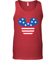 Disney Mickey Mouse Head America Flag Men's Tank Top Men's Tank Top - HorseTee