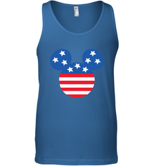 Disney Mickey Mouse Head America Flag Men's Tank Top Men's Tank Top - HorseTee