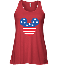 Disney Mickey Mouse Head America Flag Women's Tank Top
