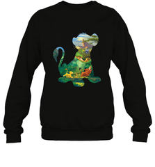 Disney Lion King Simba Silhouette Graphic Crewneck Sweatshirt Crewneck Sweatshirt - HorseTee