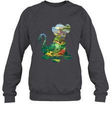 Disney Lion King Simba Silhouette Graphic Crewneck Sweatshirt Crewneck Sweatshirt - HorseTee