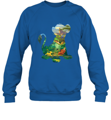 Disney Lion King Simba Silhouette Graphic Crewneck Sweatshirt Crewneck Sweatshirt - HorseTee