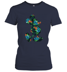 Disney Mickey Mouse Floral Silhouette Women's T-Shirt Women's T-Shirt - HorseTee