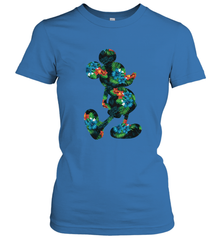 Disney Mickey Mouse Floral Silhouette Women's T-Shirt Women's T-Shirt - HorseTee