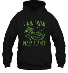 Disney Pixar Toy Story Neon Green Alien Pizza Planet I Am From Pizza Planet Hooded Sweatshirt Hooded Sweatshirt - HorseTee