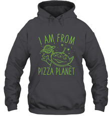Disney Pixar Toy Story Neon Green Alien Pizza Planet I Am From Pizza Planet Hooded Sweatshirt Hooded Sweatshirt - HorseTee