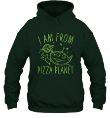 Disney Pixar Toy Story Neon Green Alien Pizza Planet I Am From Pizza Planet Hooded Sweatshirt Hooded Sweatshirt - HorseTee
