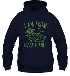 Disney Pixar Toy Story Neon Green Alien Pizza Planet I Am From Pizza Planet Hooded Sweatshirt