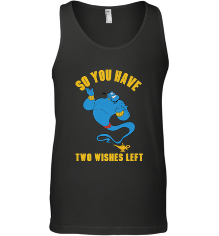 Disney Aladdin Genie So You Have Two Wishes Left Portrait Men's Tank Top Men's Tank Top / Black / XS Men's Tank Top - HorseTee