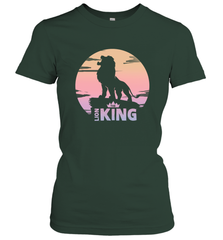 Disney Lion King Simba Crown Logo Gradient Sunset Silhouette Women's T-Shirt Women's T-Shirt - HorseTee