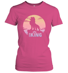Disney Lion King Simba Crown Logo Gradient Sunset Silhouette Women's T-Shirt Women's T-Shirt - HorseTee