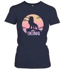 Disney Lion King Simba Crown Logo Gradient Sunset Silhouette Women's T-Shirt Women's T-Shirt - HorseTee