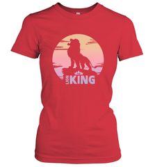 Disney Lion King Simba Crown Logo Gradient Sunset Silhouette Women's T-Shirt Women's T-Shirt - HorseTee