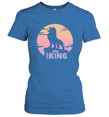 Disney Lion King Simba Crown Logo Gradient Sunset Silhouette Women's T-Shirt Women's T-Shirt - HorseTee