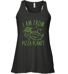 Disney Pixar Toy Story Neon Green Alien Pizza Planet I Am From Pizza Planet Women's Tank Top