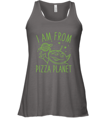 Disney Pixar Toy Story Neon Green Alien Pizza Planet I Am From Pizza Planet Women's Tank Top Women's Tank Top - HorseTee