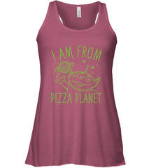 Disney Pixar Toy Story Neon Green Alien Pizza Planet I Am From Pizza Planet Women's Tank Top Women's Tank Top - HorseTee