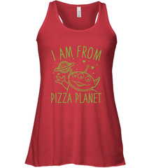 Disney Pixar Toy Story Neon Green Alien Pizza Planet I Am From Pizza Planet Women's Tank Top Women's Tank Top - HorseTee