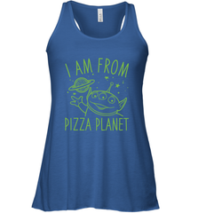 Disney Pixar Toy Story Neon Green Alien Pizza Planet I Am From Pizza Planet Women's Tank Top Women's Tank Top - HorseTee