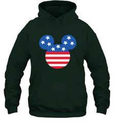 Disney Mickey Mouse Head America Flag Hooded Sweatshirt Hooded Sweatshirt - HorseTee