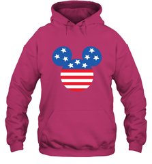 Disney Mickey Mouse Head America Flag Hooded Sweatshirt Hooded Sweatshirt - HorseTee