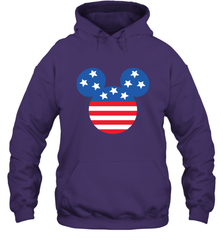 Disney Mickey Mouse Head America Flag Hooded Sweatshirt Hooded Sweatshirt - HorseTee