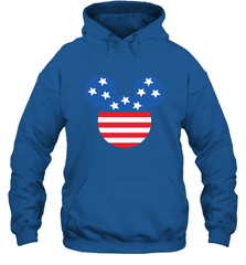 Disney Mickey Mouse Head America Flag Hooded Sweatshirt Hooded Sweatshirt - HorseTee