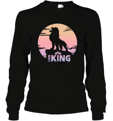 Disney Lion King Simba Crown Logo Gradient Sunset Silhouette Long Sleeve T-Shirt
