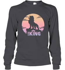 Disney Lion King Simba Crown Logo Gradient Sunset Silhouette Long Sleeve T-Shirt Long Sleeve T-Shirt - HorseTee