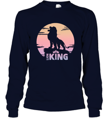 Disney Lion King Simba Crown Logo Gradient Sunset Silhouette Long Sleeve T-Shirt Long Sleeve T-Shirt - HorseTee
