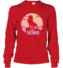 Disney Lion King Simba Crown Logo Gradient Sunset Silhouette Long Sleeve T-Shirt Long Sleeve T-Shirt - HorseTee