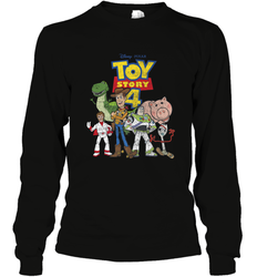 Disney Pixar Toy Story 4 Main Cast Movie Logo Poster Long Sleeve T-Shirt