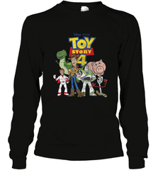 Disney Pixar Toy Story 4 Main Cast Movie Logo Poster Long Sleeve T-Shirt Long Sleeve T-Shirt - HorseTee