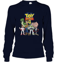 Disney Pixar Toy Story 4 Main Cast Movie Logo Poster Long Sleeve T-Shirt