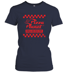 Disney Pixar Toy Story Pizza Planet Checkered Logo Women's T-Shirt