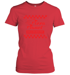 Disney Pixar Toy Story Pizza Planet Checkered Logo Women's T-Shirt Women's T-Shirt - HorseTee