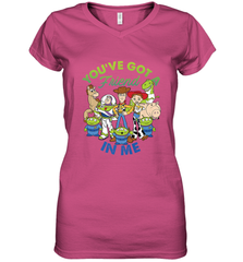 Disney Pixar Toy Story Cartoon You Have Got A Friend In Me Women's V-Neck T-Shirt Women's V-Neck T-Shirt - HorseTee