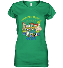 Disney Pixar Toy Story Cartoon You Have Got A Friend In Me Women's V-Neck T-Shirt Women's V-Neck T-Shirt - HorseTee