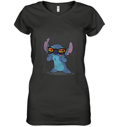 Disney Lilo and Stitch Hawaii Beach Women's V-Neck T-Shirt