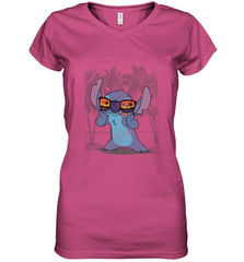 Disney Lilo and Stitch Hawaii Beach Women's V-Neck T-Shirt Women's V-Neck T-Shirt - HorseTee