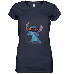 Disney Lilo and Stitch Hawaii Beach Women's V-Neck T-Shirt