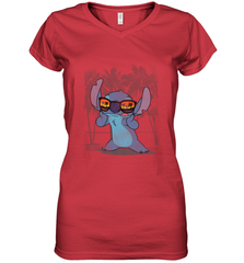 Disney Lilo and Stitch Hawaii Beach Women's V-Neck T-Shirt Women's V-Neck T-Shirt - HorseTee