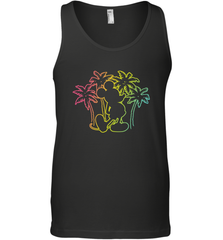 Disney Mickey Mouse Silhouette Palm Trees Men's Tank Top Men's Tank Top - HorseTee