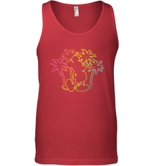 Disney Mickey Mouse Silhouette Palm Trees Men's Tank Top Men's Tank Top - HorseTee