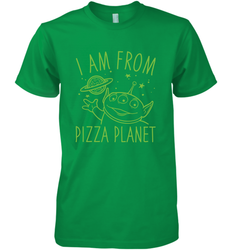 Disney Pixar Toy Story Neon Green Alien Pizza Planet I Am From Pizza Planet Men's Premium T-Shirt