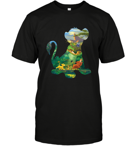 Disney Lion King Simba Silhouette Graphic Men's T-Shirt Men's T-Shirt / Black / S Men's T-Shirt - HorseTee