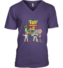 Disney Pixar Toy Story 4 Main Cast Movie Logo Poster Men's V-Neck T-Shirt Men's V-Neck T-Shirt - HorseTee