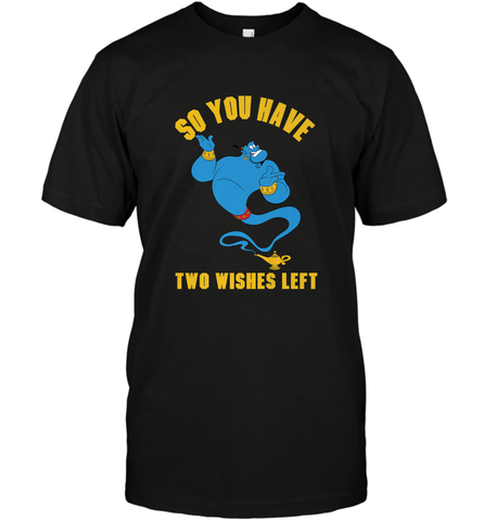 Disney Aladdin Genie So You Have Two Wishes Left Portrait Men's T-Shirt Men's T-Shirt / Black / S Men's T-Shirt - HorseTee