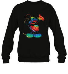 Disney Tie Dye Mickey Mouse Crewneck Sweatshirt Crewneck Sweatshirt - HorseTee